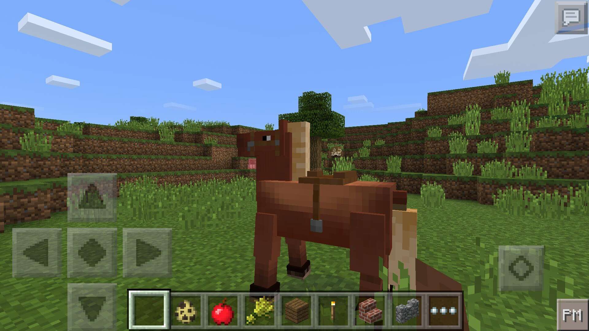 Приручение лошади из Мода на Животных для Майнкрафт на Андроид