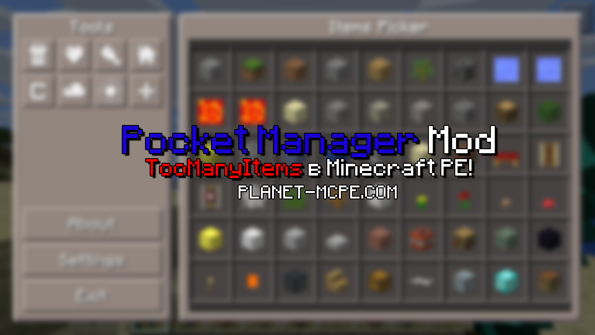minecraft pe mod Pocket Manager