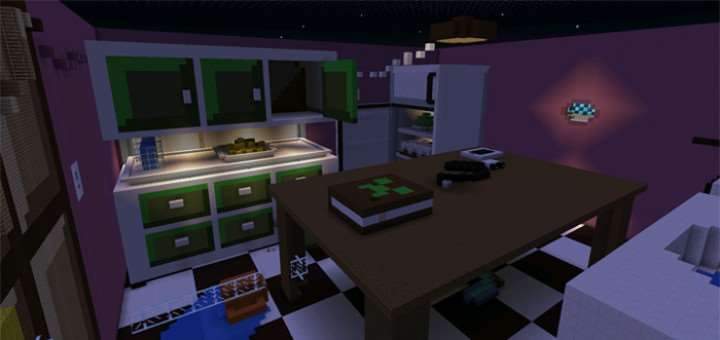 карта кухні та спальні у грі майнкрафт #4