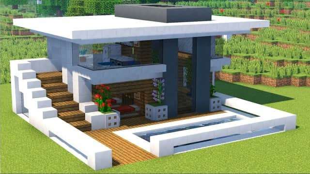 Как построить в майнкрафте дом красивый и простой и большой схемы