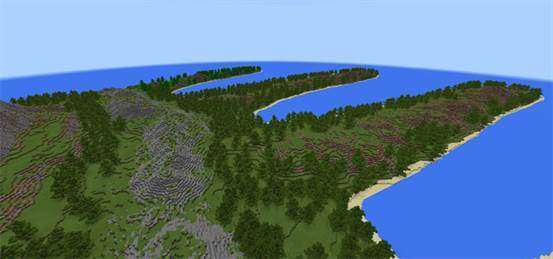 карта остров в виде ладони для minecraft pe