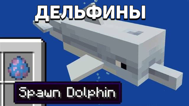 Дельфины в Minecraft PE 1.4.1