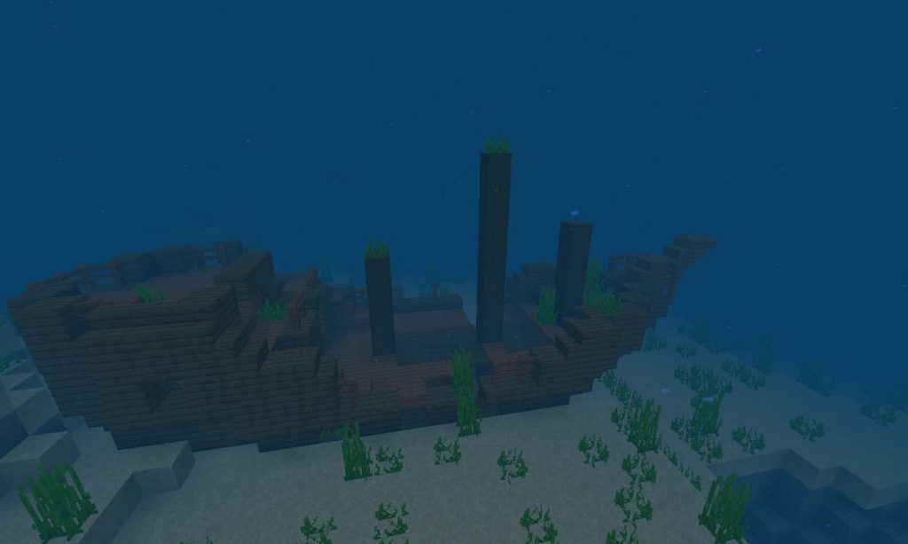 Затонувший корабль в Майнкрафт ПЕ 1.4.4