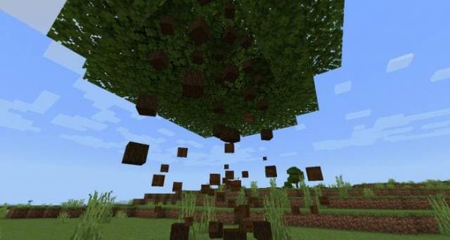 Скачать мод на быструю рубку дерева в Minecraft PE