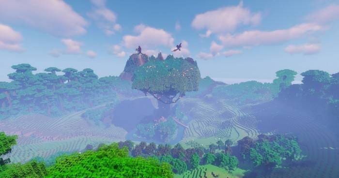 Скачать карту на фантастический остров в Minecraft PE