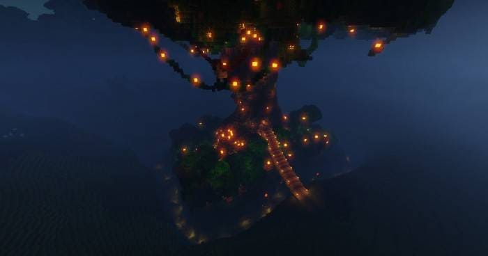 Скачать карту на фантастический остров в Minecraft PE