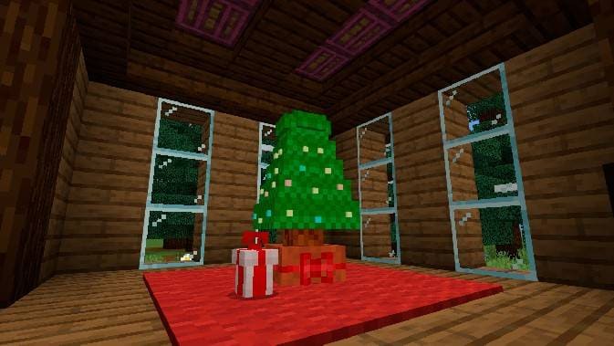 Скачать мод на новогоднюю елку в Minecraft PE