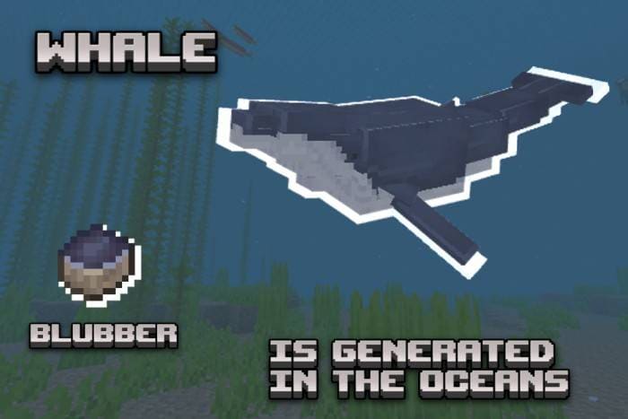 Скачать мод на китов и жир в Minecraft PE
