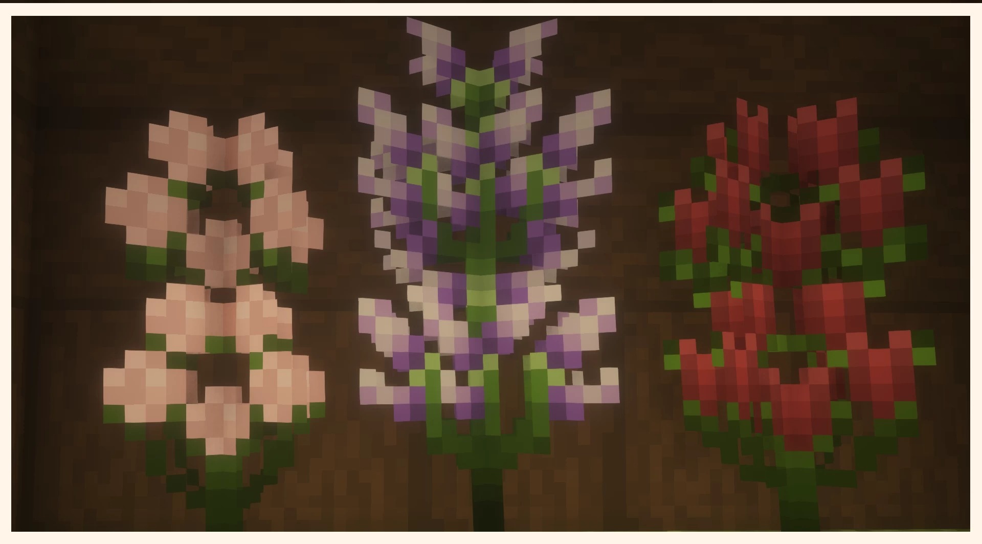 Скачать текстуры на проработанные цветы в Minecraft PE
