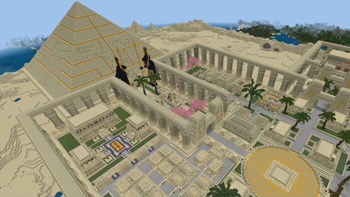 Скачать карту на Египетский город в Minecraft PE
