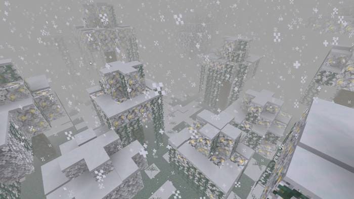 Скачать мод на замерзший мир в Minecraft PE