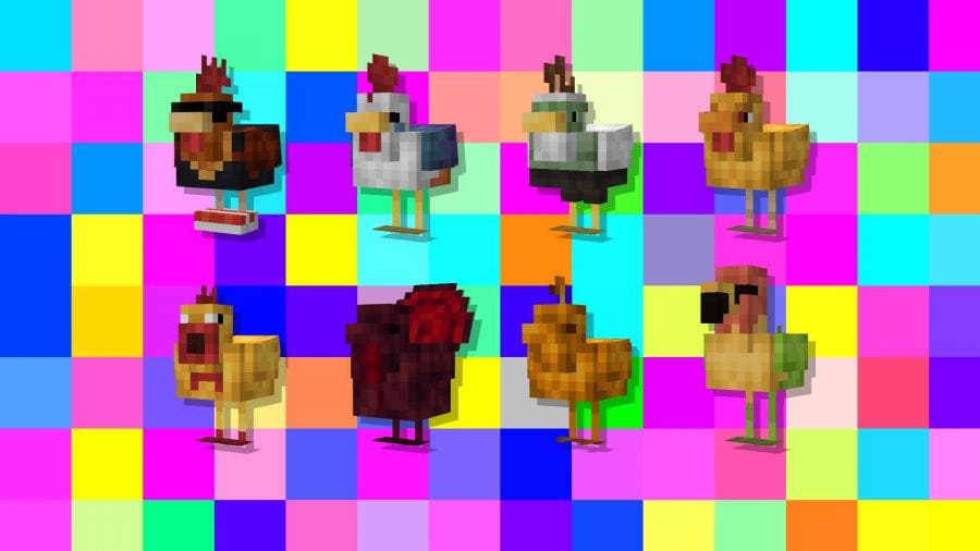 Скачать текстуры на крутых куриц в Minecraft PE