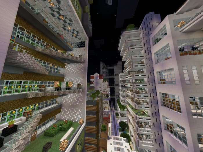 Скачать карту шикарный город в Minecraft PE