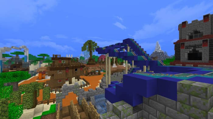Скачать карту на мир аттракционов в Minecraft PE