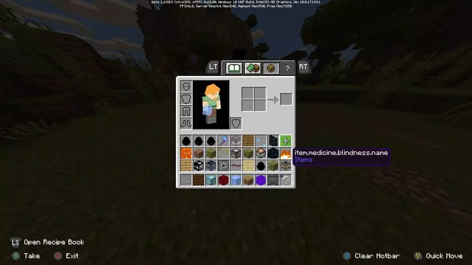 Мод на скрытые элементы для Minecraft PE