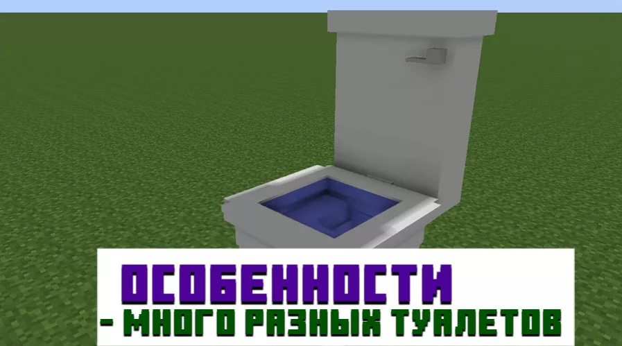 Особенности мода на туалет для Minecraft PE