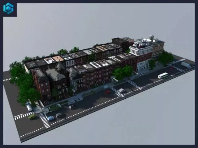 Красивый город вид спереди 3