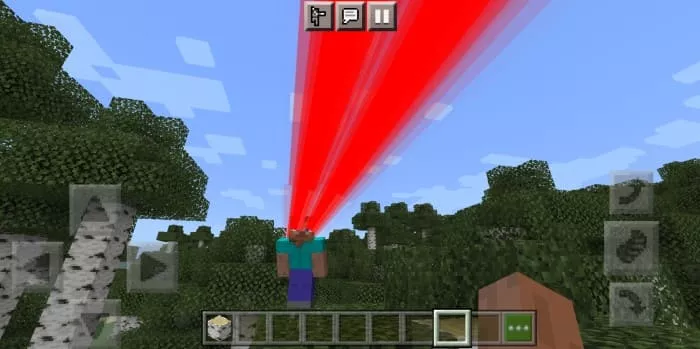Скачать мод на лазерные глаза в Minecraft PE